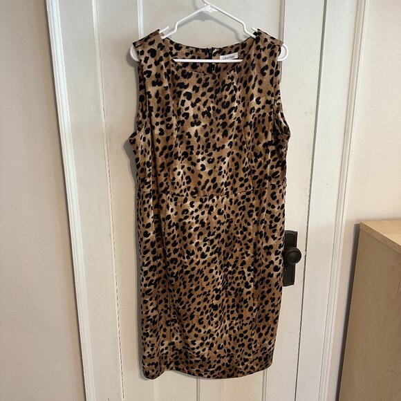 Calvin Klein Dresses & Skirts - | CALVIN KLEIN | Leopard Print Shift Dress